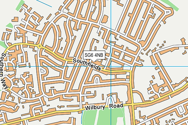 SG6 4NB map - OS VectorMap District (Ordnance Survey)