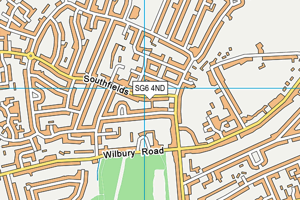 SG6 4ND map - OS VectorMap District (Ordnance Survey)