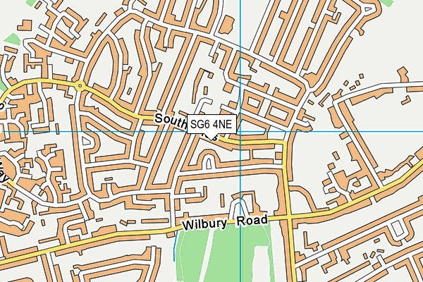 SG6 4NE map - OS VectorMap District (Ordnance Survey)