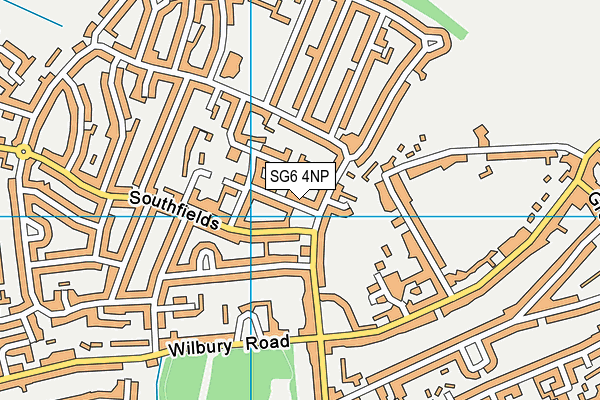 SG6 4NP map - OS VectorMap District (Ordnance Survey)