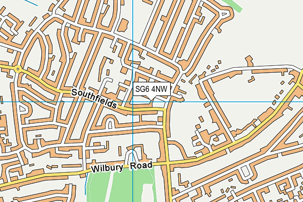 SG6 4NW map - OS VectorMap District (Ordnance Survey)