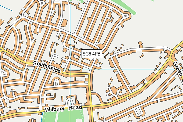 SG6 4PB map - OS VectorMap District (Ordnance Survey)