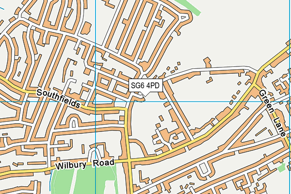 SG6 4PD map - OS VectorMap District (Ordnance Survey)