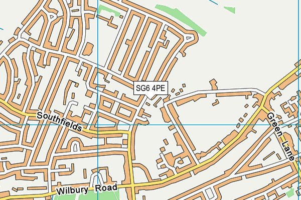 SG6 4PE map - OS VectorMap District (Ordnance Survey)
