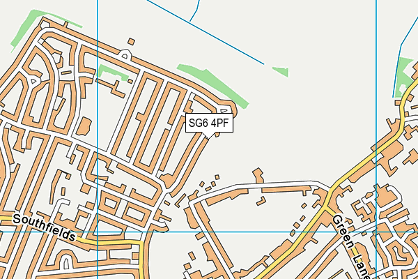 SG6 4PF map - OS VectorMap District (Ordnance Survey)