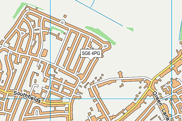 SG6 4PG map - OS VectorMap District (Ordnance Survey)