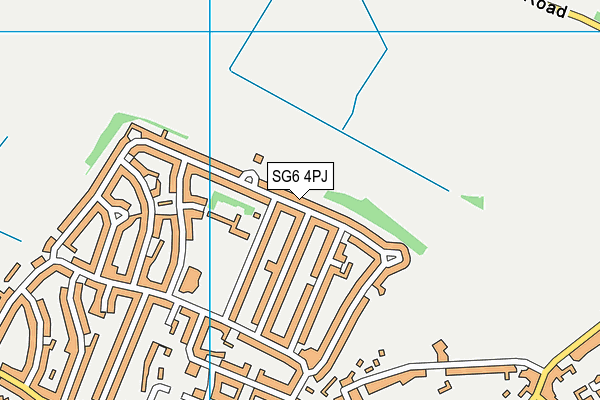 SG6 4PJ map - OS VectorMap District (Ordnance Survey)