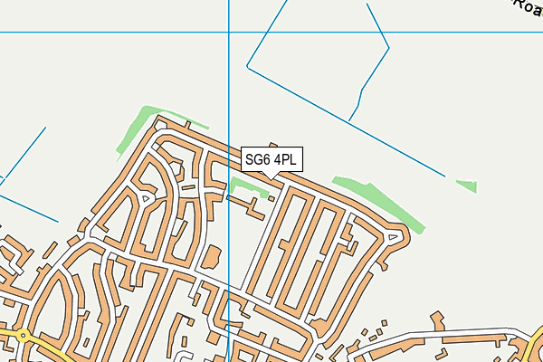 Grange Playing Fields map (SG6 4PL) - OS VectorMap District (Ordnance Survey)