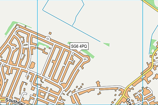 SG6 4PQ map - OS VectorMap District (Ordnance Survey)