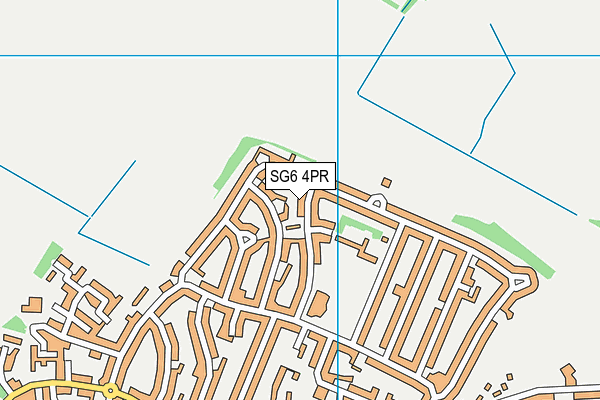 SG6 4PR map - OS VectorMap District (Ordnance Survey)