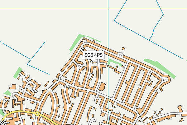 SG6 4PS map - OS VectorMap District (Ordnance Survey)