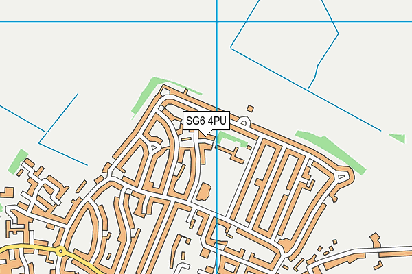 SG6 4PU map - OS VectorMap District (Ordnance Survey)