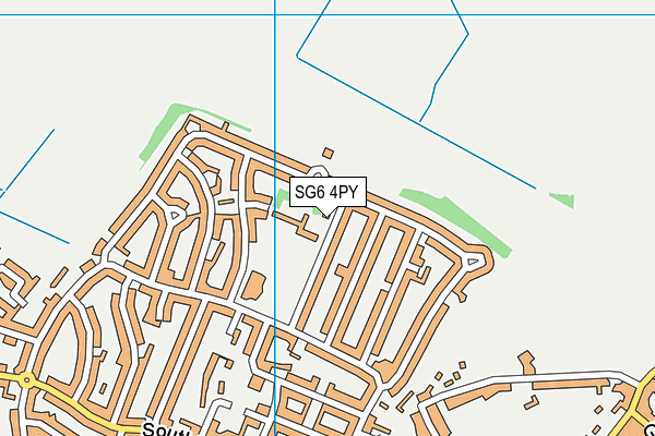 SG6 4PY map - OS VectorMap District (Ordnance Survey)