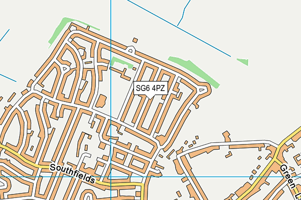 SG6 4PZ map - OS VectorMap District (Ordnance Survey)