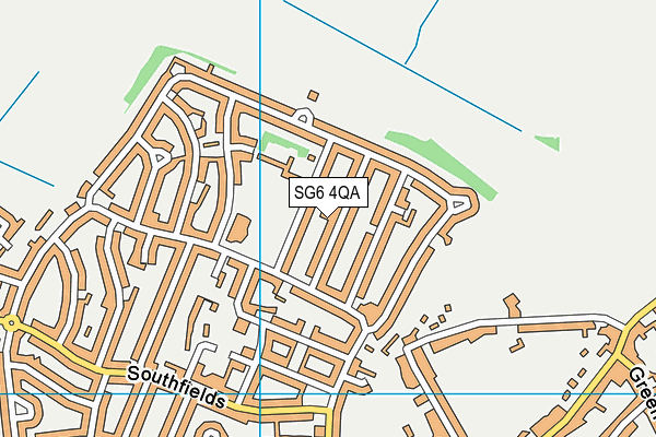 SG6 4QA map - OS VectorMap District (Ordnance Survey)
