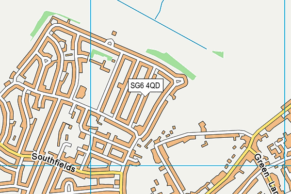 SG6 4QD map - OS VectorMap District (Ordnance Survey)