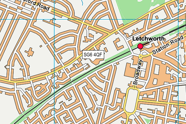 SG6 4QF map - OS VectorMap District (Ordnance Survey)