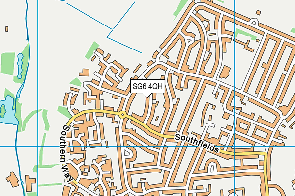 SG6 4QH map - OS VectorMap District (Ordnance Survey)