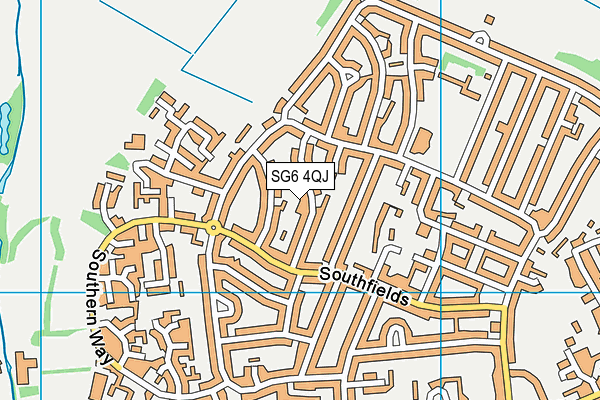 SG6 4QJ map - OS VectorMap District (Ordnance Survey)