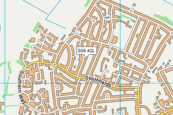 SG6 4QL map - OS VectorMap District (Ordnance Survey)