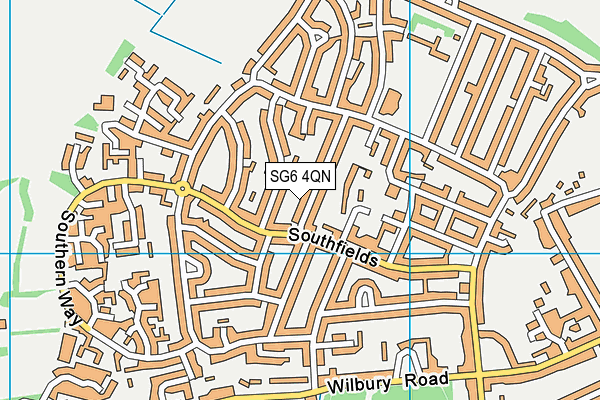 SG6 4QN map - OS VectorMap District (Ordnance Survey)