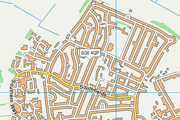 SG6 4QP map - OS VectorMap District (Ordnance Survey)
