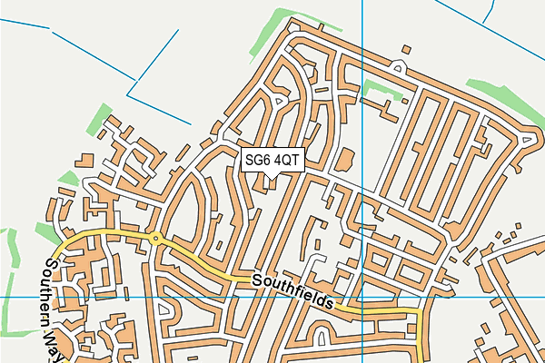 SG6 4QT map - OS VectorMap District (Ordnance Survey)