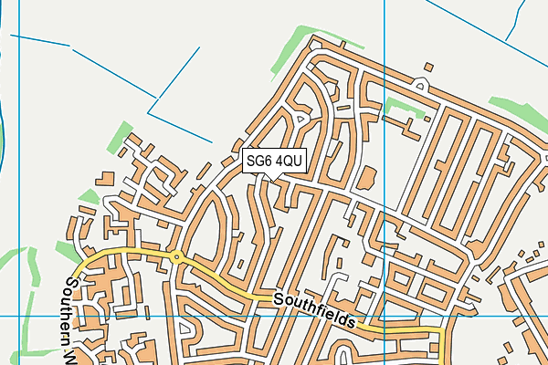 SG6 4QU map - OS VectorMap District (Ordnance Survey)