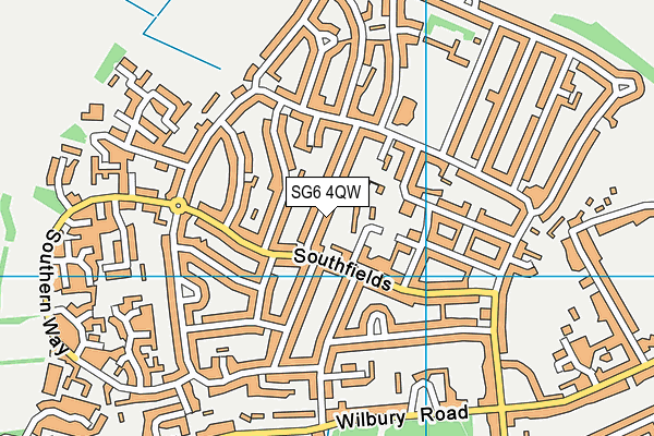 SG6 4QW map - OS VectorMap District (Ordnance Survey)