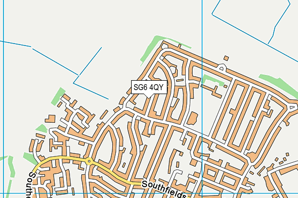 SG6 4QY map - OS VectorMap District (Ordnance Survey)