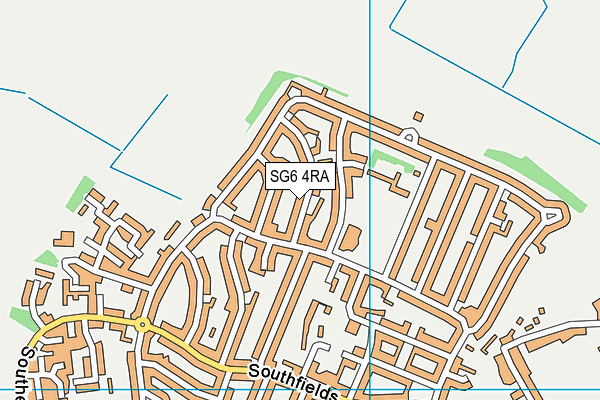 SG6 4RA map - OS VectorMap District (Ordnance Survey)