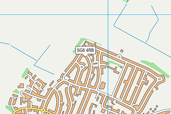 SG6 4RB map - OS VectorMap District (Ordnance Survey)