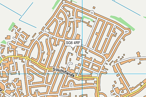 SG6 4RF map - OS VectorMap District (Ordnance Survey)