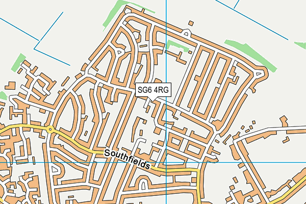 SG6 4RG map - OS VectorMap District (Ordnance Survey)