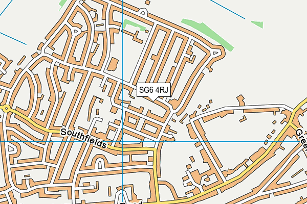 SG6 4RJ map - OS VectorMap District (Ordnance Survey)