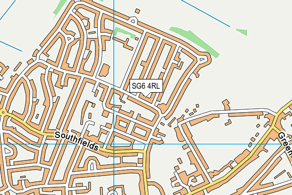 SG6 4RL map - OS VectorMap District (Ordnance Survey)