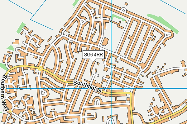 SG6 4RR map - OS VectorMap District (Ordnance Survey)