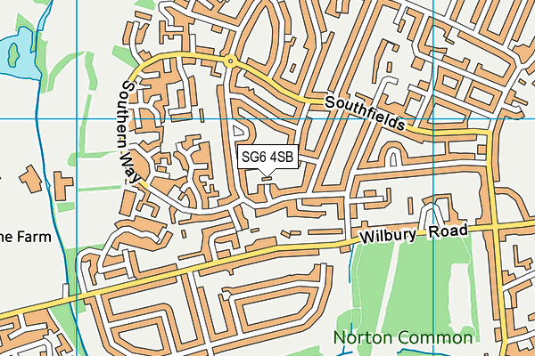 SG6 4SB map - OS VectorMap District (Ordnance Survey)