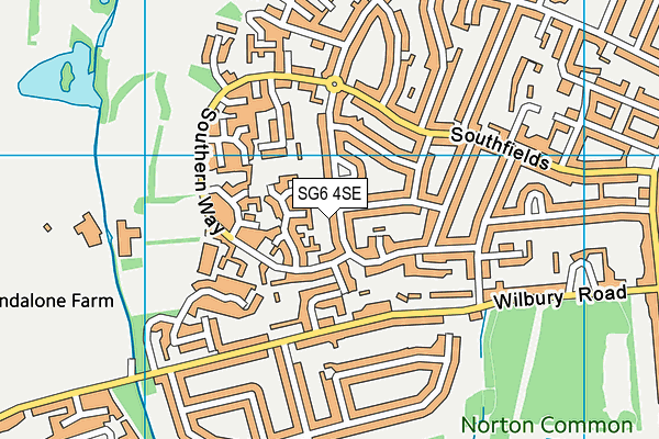 SG6 4SE map - OS VectorMap District (Ordnance Survey)