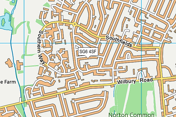 SG6 4SF map - OS VectorMap District (Ordnance Survey)