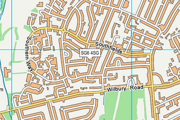 SG6 4SG map - OS VectorMap District (Ordnance Survey)