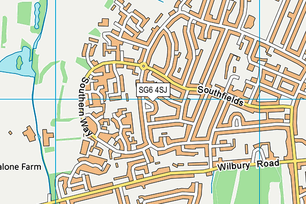 SG6 4SJ map - OS VectorMap District (Ordnance Survey)