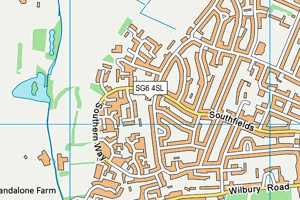 SG6 4SL map - OS VectorMap District (Ordnance Survey)