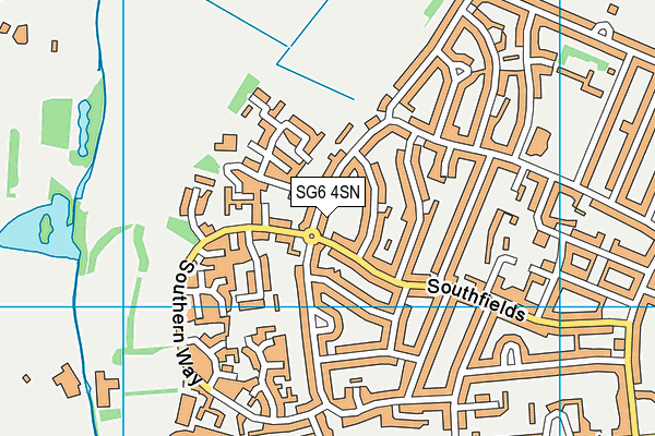 SG6 4SN map - OS VectorMap District (Ordnance Survey)