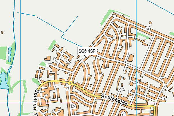 SG6 4SP map - OS VectorMap District (Ordnance Survey)