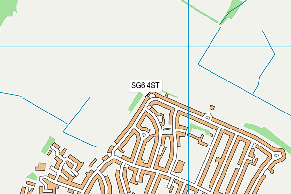 SG6 4ST map - OS VectorMap District (Ordnance Survey)