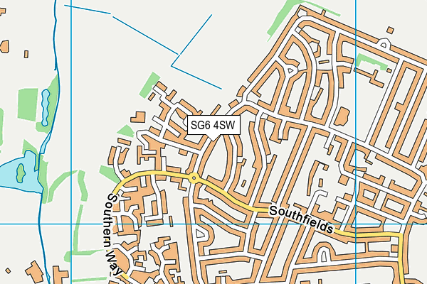 SG6 4SW map - OS VectorMap District (Ordnance Survey)