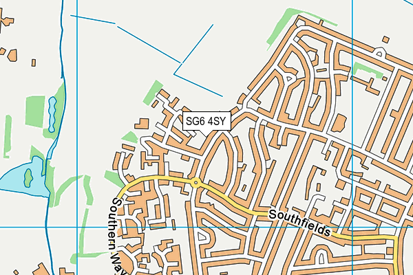 SG6 4SY map - OS VectorMap District (Ordnance Survey)
