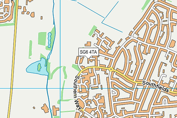 SG6 4TA map - OS VectorMap District (Ordnance Survey)