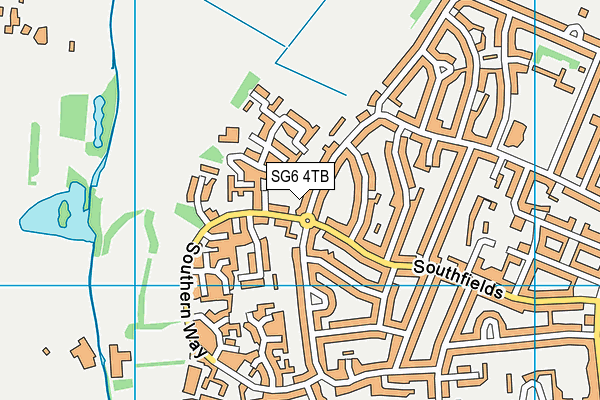 SG6 4TB map - OS VectorMap District (Ordnance Survey)